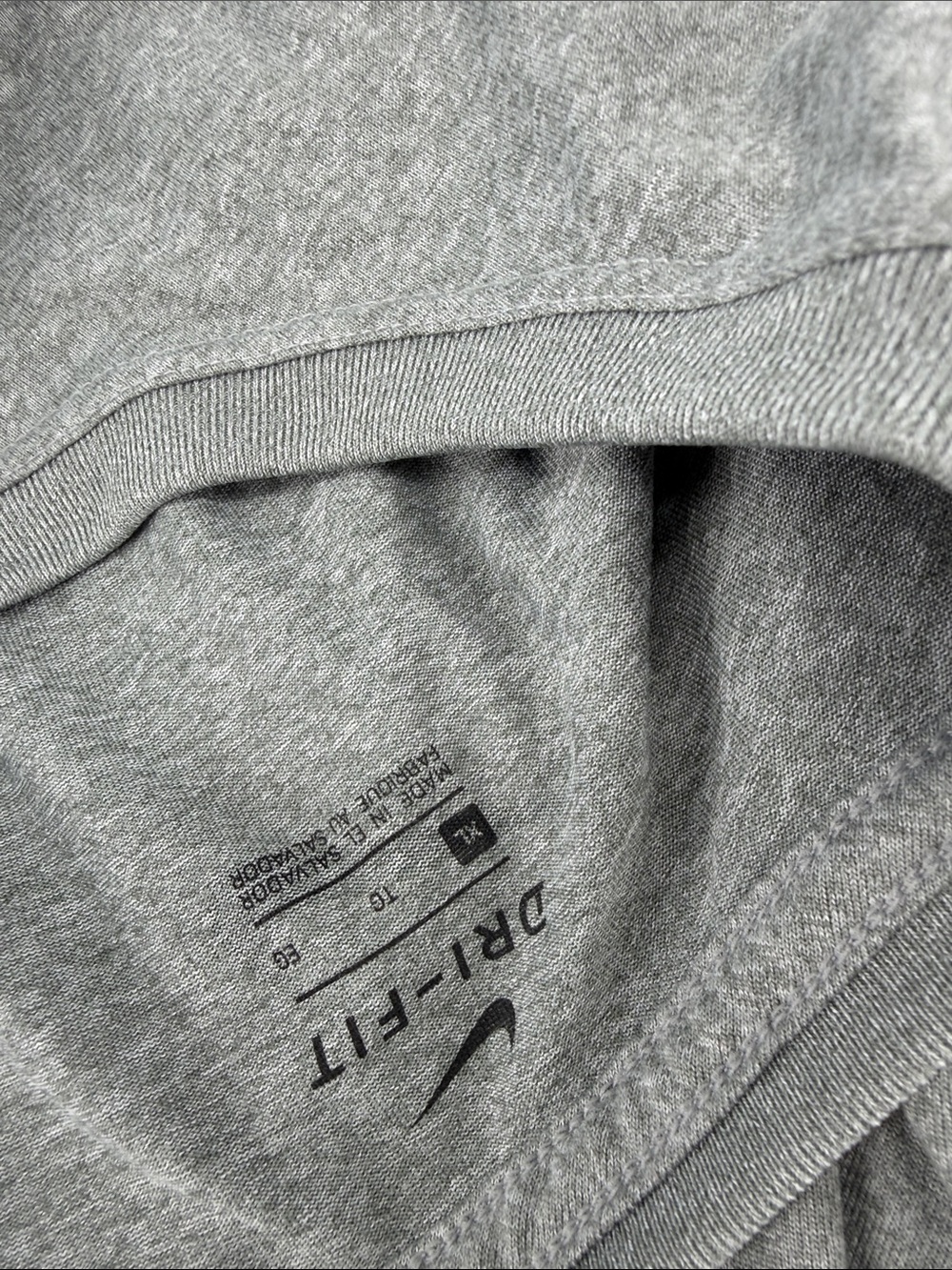Nike long sleeve double logo Just Do It down sleeves blk and grey shirt size XL - Picture 6 of 7
